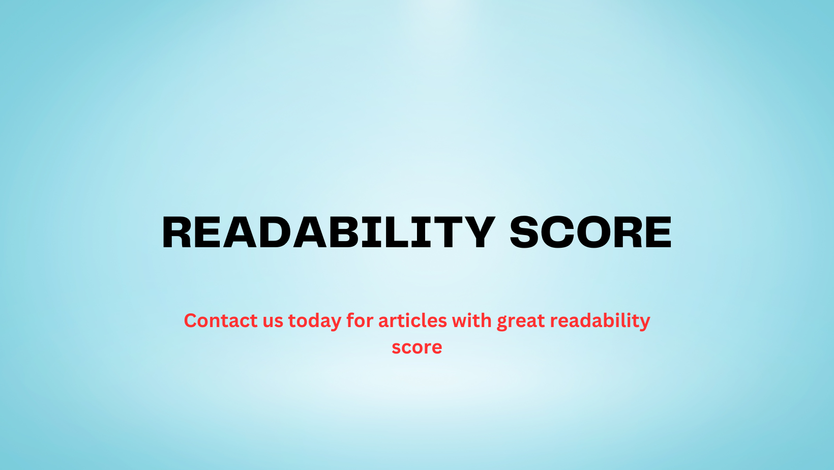 Readability score