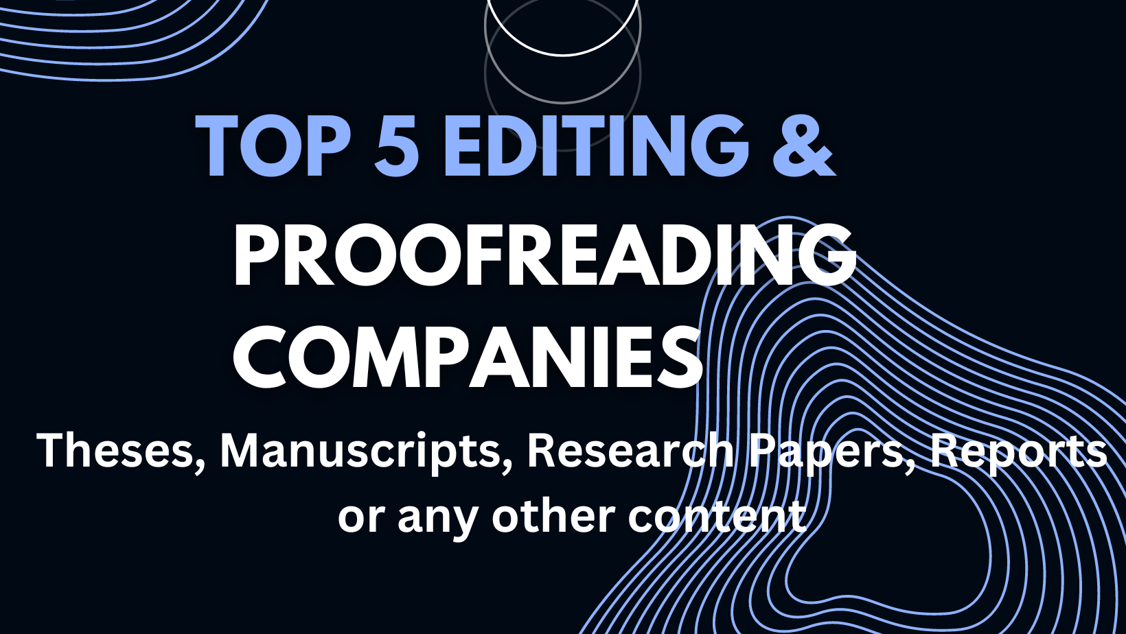 Top editing and proofreading companies